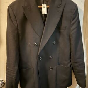 Black Double-Breasted Blazer - New